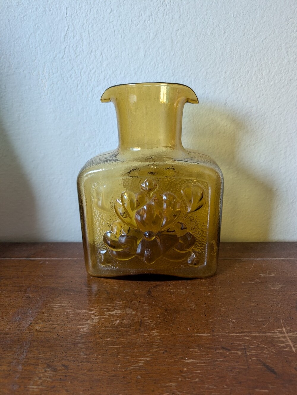 Vintage Tiara Indiana Glass Amber Double Spout Pitcher